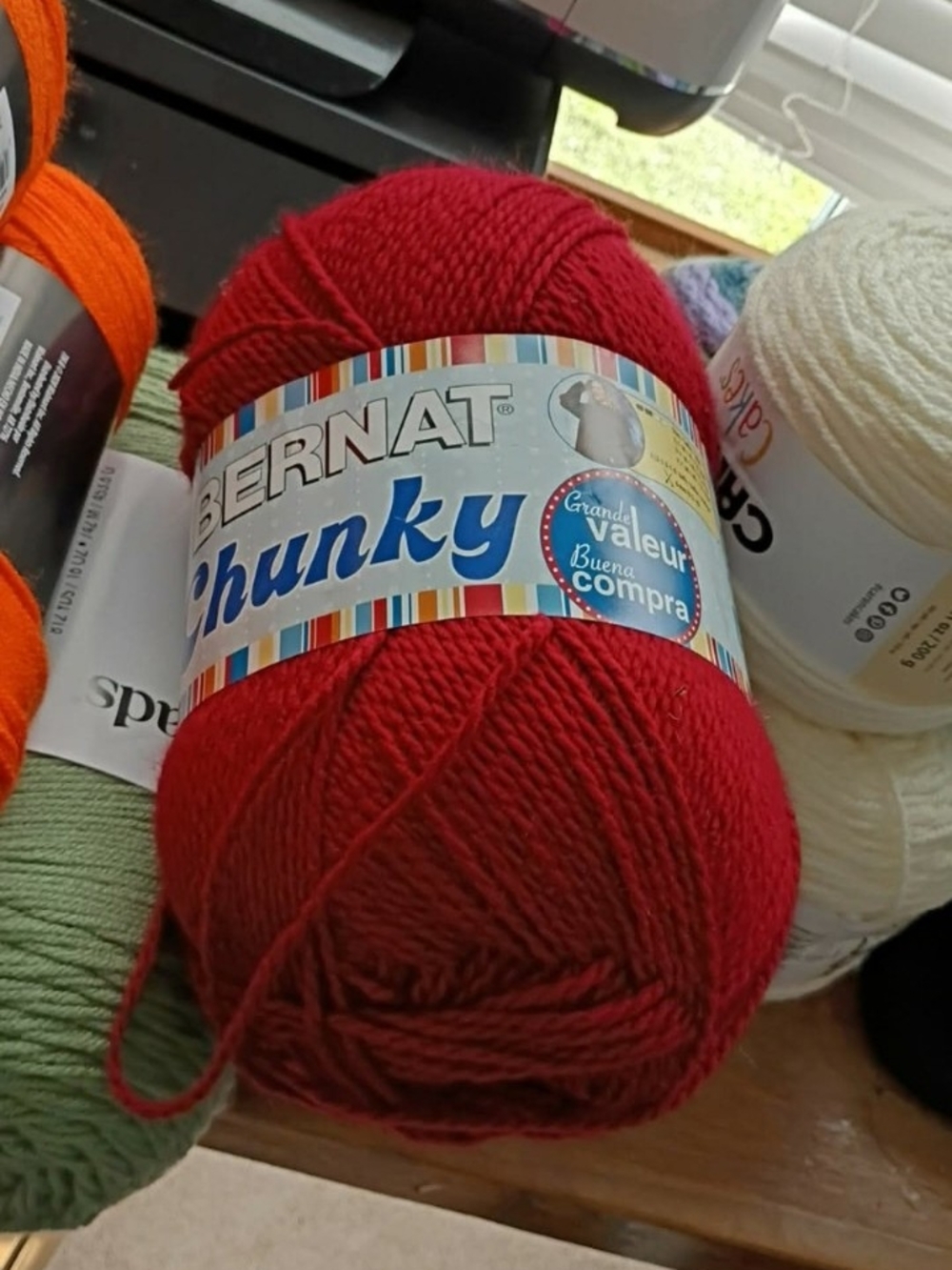 Bernat chunky Value Size Yarn Skein Color Rare: Claret New